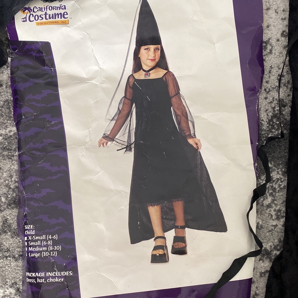 Girls Black Gothic Princess Halloween Costume